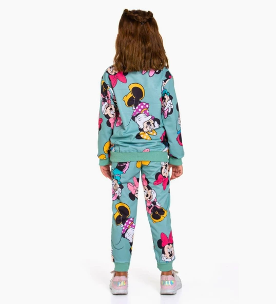 Triliya-Kız Çocuk Dijital Baskı Mevsimlik Eşofman Takımı- 3-10 Yaş - 4