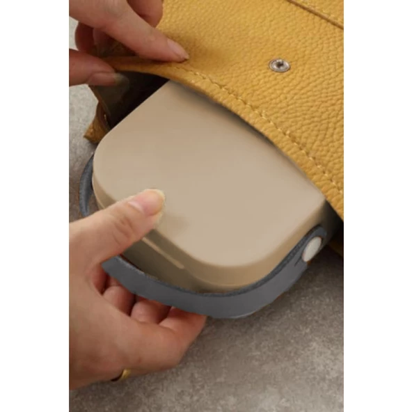 Piev House By House Çanta İçi Aynalı Mini Makyaj Takı Kutusu Cappuccino - 2