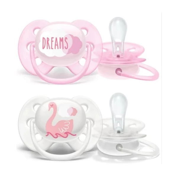 Philips Avent SCF222/02 Ultra Soft 2li Emzik 0-6 Ay - Kız ürün görseli