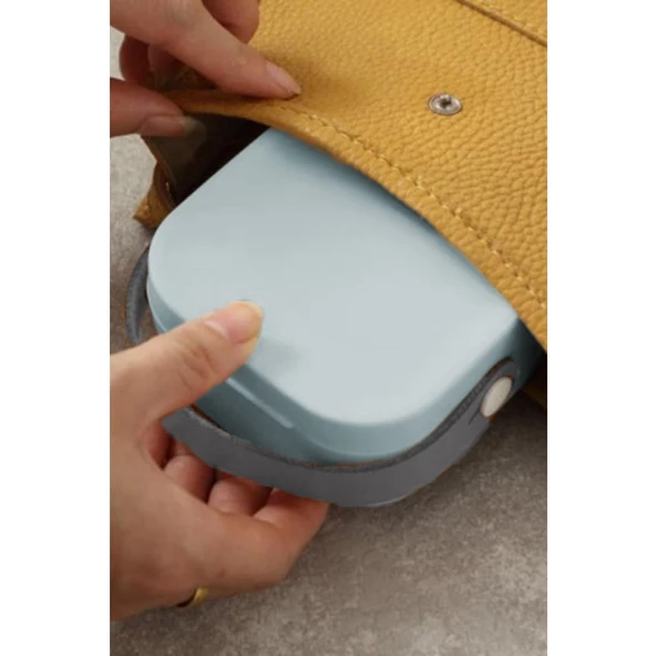 Piev House By House Çanta İçi Aynalı Mini Makyaj Takı Kutusu Mavi - 2