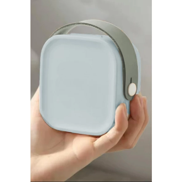 Piev House By House Çanta İçi Aynalı Mini Makyaj Takı Kutusu Mavi - 3