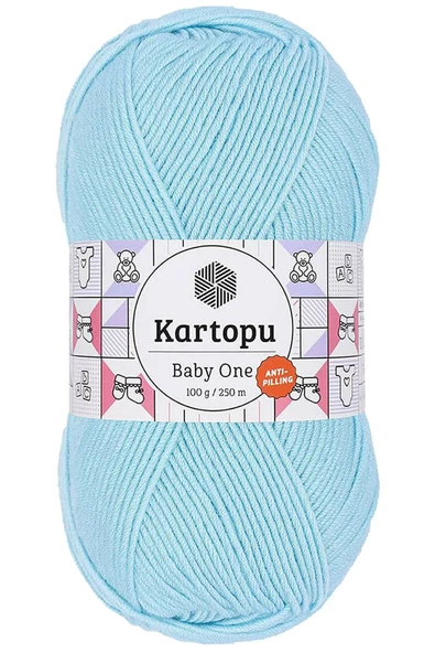 1 Adet Baby One Tüylenmeyen El Örgü İpi Yünü Gök Mavi K502 ürün görseli