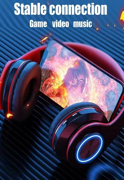 Torima B39 Bluetooth Kablosuz Stereo Kulaklık Kırmızı - Siyah - 4