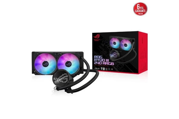 Asus ROG Ryujin III 240 Argb Anime Matrix Led Ekran Rgb 2x120mm Radyatör AIO Sıvı Soğutucu