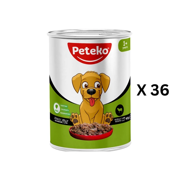 KUZU ETLİ YAŞ KÖPEK MAMASI 400 GR 36'LI