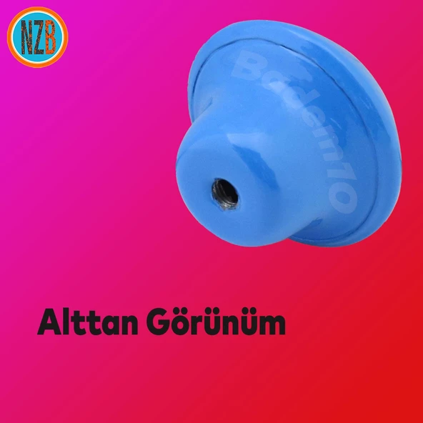 10 Adet Düğme Kulp Mutfak Çekmece Bebek Çocuk Genç Odası Dolap Kapak Kulpu Kulbu Mavi Metal Kulp - Resim 8