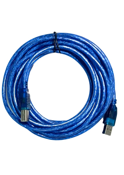 Yazıcı Kablosu 5m Ara Printer Usb Bağlantı Bağlama Kablo Network Lazer Hp Canon Brother Usb Yazıcı Kablosu Technozi - 2
