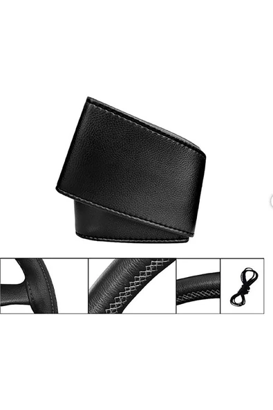 AYAZGURUP AYAZGURUP Renault Talisman Dikmeli Direksiyon Kılıfı Siyah Düz ( Soft Deri ) A++ Kalite ürün görseli 1