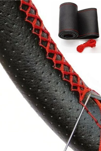 AYAZGURUP AYAZGURUP Volvo Xc90 Dikmeli Direksiyon Kılıfı Noktalı Siyah ürün görseli