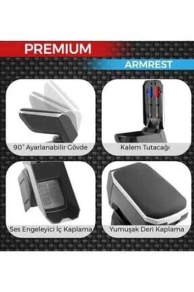 URAZ OTO AKSESUAR URAZ OTO AKSESUAR Siyah Citroen Jumper  Premium Sürgülü Oto Kolçak - 4