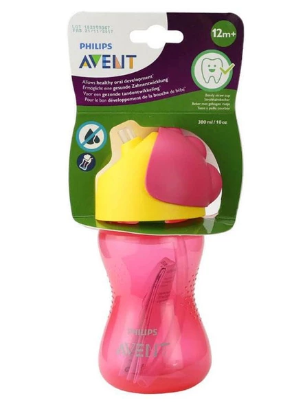 Philips Avent SCF798/02 Damlatmaz Pipetli Bardak 300 ml Pembe