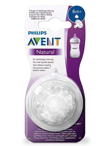 Philips Avent Biberon Emziği Natural | 6 Ay+, Y Kesik