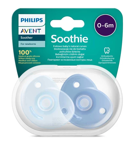 Philips Avent Soothie Ortodontik Saklama Kutulu 2li Emzik 0-6 Ay - Erkek