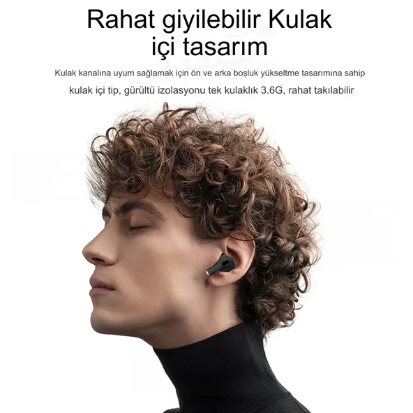 Bluetooth Kablosuz Kulaklık LCD Ekranlı Tüm Bildirimleri Ekran Üzerin de Görme Ve Yönlendirme Arama - 4