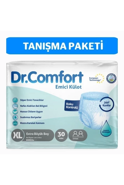 DR.COMFORT Yetişkin Emici Külot Ekstra Large 30'lu 1 Paket 30 Adet