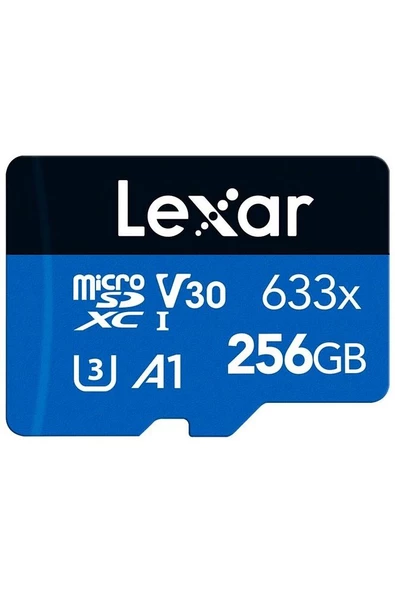 LEXAR 256gb Lsdmı256bb633a 633x Mıcrosdxc Hıgh-performancec10 A1 V30 U3 Hafıza Kartı