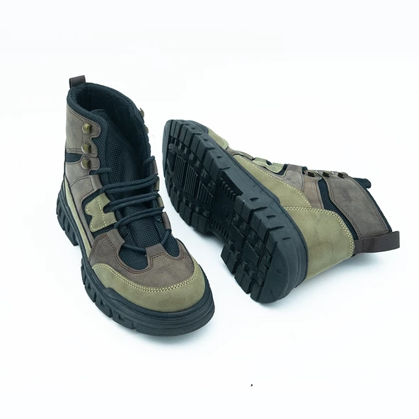 +7 cm Boy Uzatan Gizli Topuklu Army Tarz Bilek Boy Erkek Bot - 6