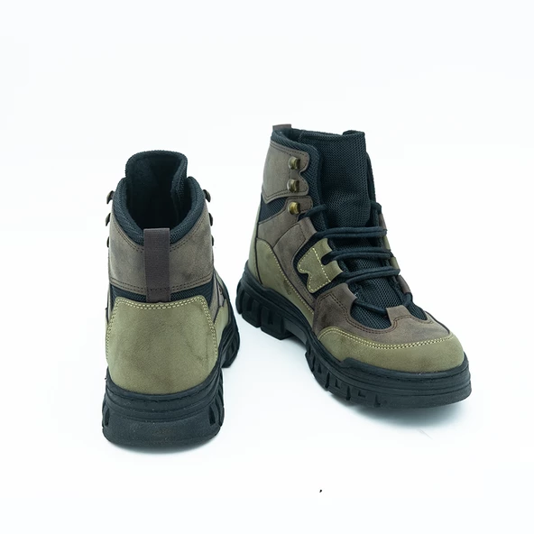 +7 cm Boy Uzatan Gizli Topuklu Army Tarz Bilek Boy Erkek Bot - 9