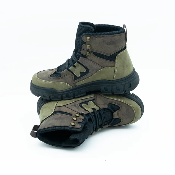 +7 cm Boy Uzatan Gizli Topuklu Army Tarz Bilek Boy Erkek Bot - 7