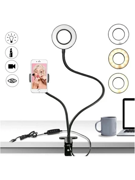 LED Ring Light Youtuber Light Stüdyo Işığı Akrobat Selfie LED Masa Lambası         A49