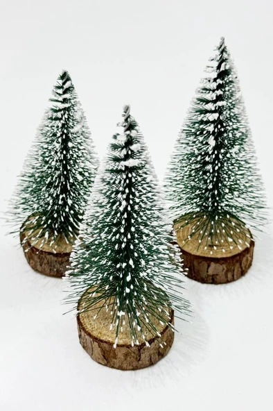 Beysüs Yılbaşı Ürünleri Dekoratif Masa Çamı 3 lü 10 cm