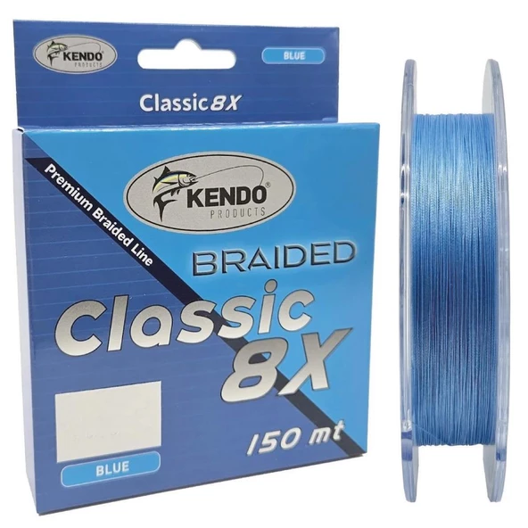 Kendo Classic 150m 8x 8 Kat Örgü İp Olta Misinası Blue - 3