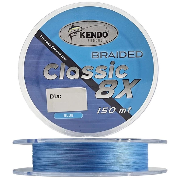 Kendo Classic 150m 8x 8 Kat Örgü İp Olta Misinası Blue - 5