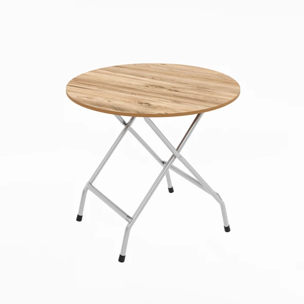 Eportatif Mutfak Masa Yemek  Katlanır Bahçe Masası  Yuvarlak Çam 1453 - 2