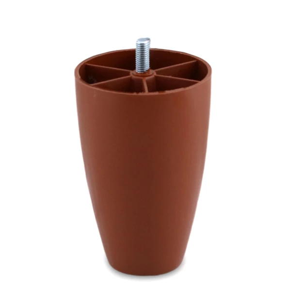 Oval Plastik Ayak 12 cm Mobilya Yükseltici Sehpa Kanepe Ünite Koltuk Ayağı Baza Ayakları Kahverengi - 7