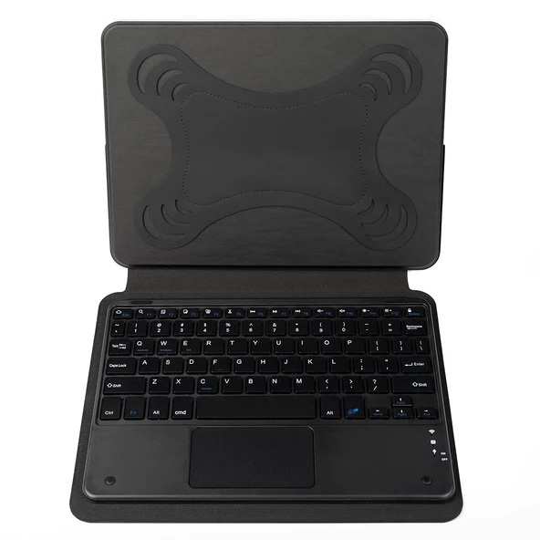 Border Keyboard 10-11" inç Universal Bluetooh Bağlantılı Standlı Klavyeli Tablet Kılıfı - 8