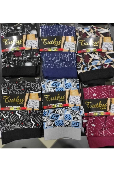 Ttku Erkek Çok Renkli Karışık Desenli Erkek Boxer 6 Adet - 3