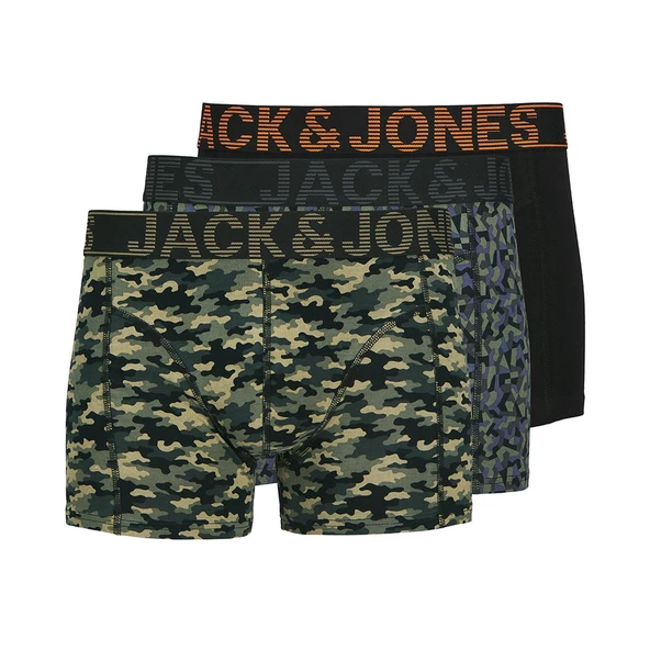 Jack & Jones 12263733 Jacjonah Flower Trunks 3 Pack Sn Siyah