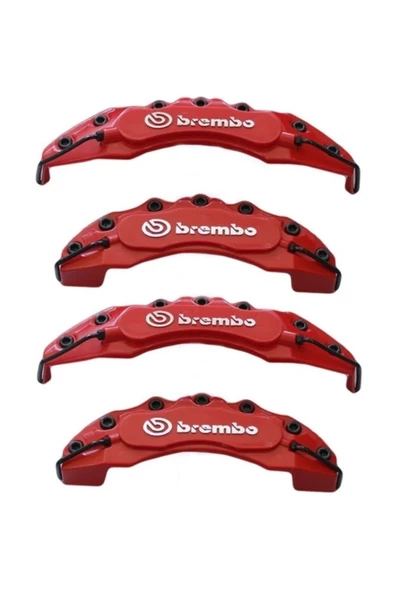 Brembo Skoda Roomster Uyumlu Kırmızı Kaliper Kapağı 4lü Yağ Hortumlu ürün görseli 1