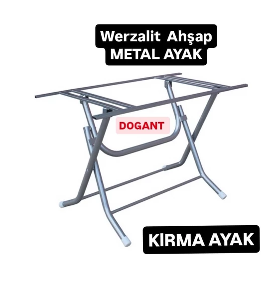 Ahşap-Werzalit 90x150 Masalar Için Katlanabilir Masa Ayağı Metal