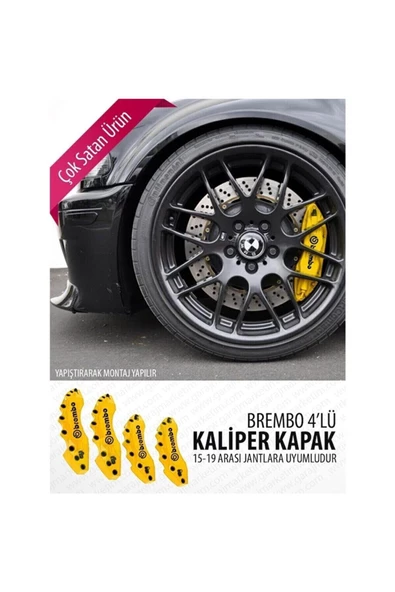 GÜRHAN SHOP Isuzu Nnr  Uyumlu SARI Kaliper Kapağı 4lü Yağ Hortumlu