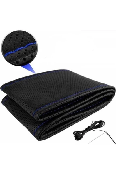 Venüs Tuning Mavi Dikişli Deri Dikme Direksiyon Kılıfı - Resim 2