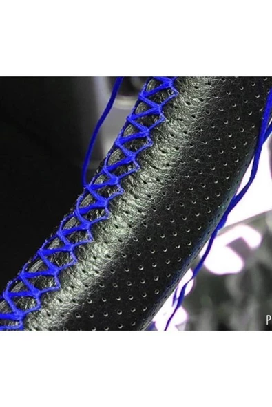 Venüs Tuning Mavi Dikişli Deri Dikme Direksiyon Kılıfı - Resim 3