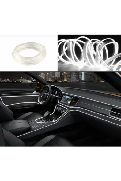 Hazar Led Araç Içi Torpido Ledi Şerit Led Ip Led Neon Beyaz 3 Metre ürün görseli 1