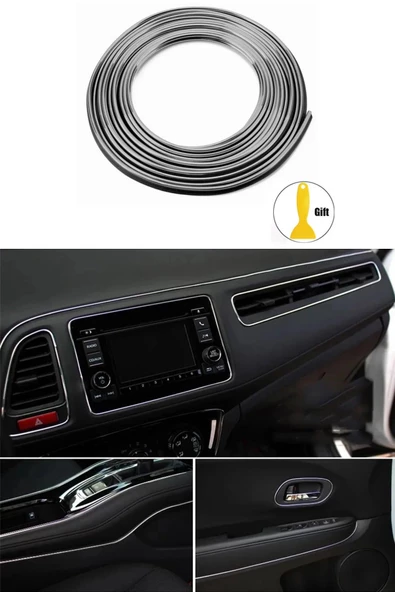 Tiger Marketing Krom Trim Torpido Fitilli Yeni Nesil Araç Içi Ip Şerit Nikelajlı kromtorpido - Resim 2