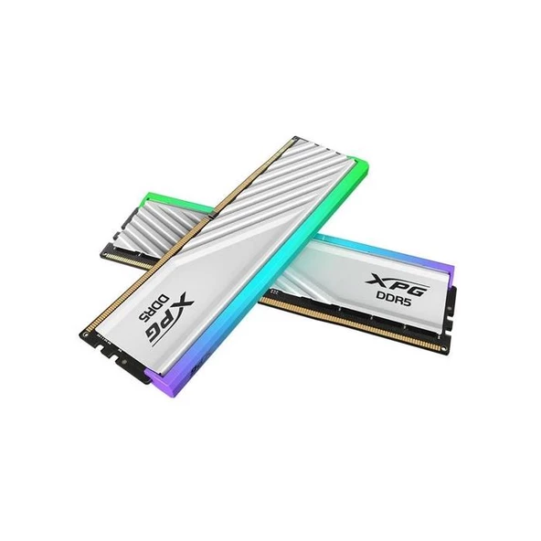 Xpg 48Gb (2X 24Gb) Ax5U6400C3224G-Dtlabrwh Ddr5 6400Mhz Cl32 Rgb Dual Kıt Pc Ram Lancer Blade Beyaz