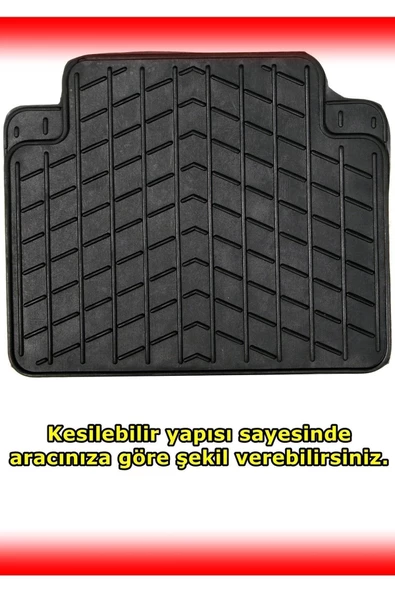 Tiger Marketing Kia Kobra Uyumlu Mars Kauçuk Siyah Paspas Seti - Resim 4