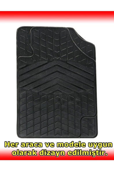 Tiger Marketing Maserati Coupe Uyumlu Mars Kauçuk Siyah Paspas Seti - Resim 6