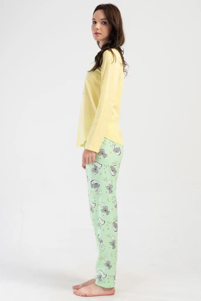 Shopidik  Süprem 0 Yaka Uzun Kol Pijama Takımı - 3