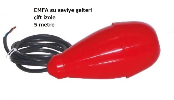 Emfa su seviye şalteri çift izole 5 metre kablolu