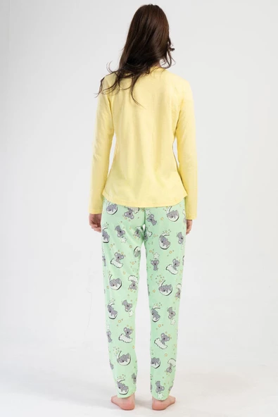 Shopidik  Süprem 0 Yaka Uzun Kol Pijama Takımı - 4