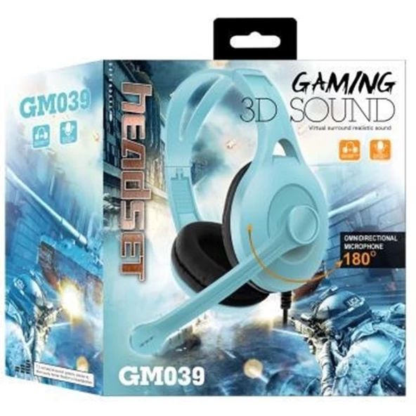 Kablolu Oyuncu Kulaklık Kafa Bantlı Kulak Üstü Mikrofonlu Gaming Kulaklık Cep Telefonu&Tablet Uyumlu - 6