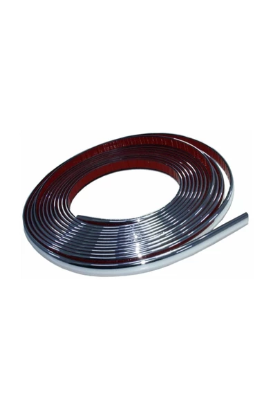 SAHLAN Araç Içi Dışı 3d Krom Dekoratif Nikelaj Şerit Çıta 9mm X 1 metre ürün görseli 1