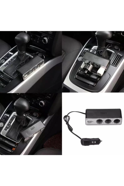 Kai Araba Araç Oto Çakmak Çoklayıcı Çoğaltıcı Soketi Usb Çakmaklık - 2