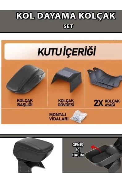 Mugen Her Araca Uyumlu Universal Kol Dayama Kolçak