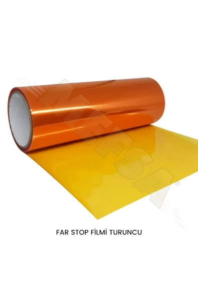 Tiger Marketing Turuncu Renk 4 Metre Far Stop Filmi Folyosu Kaplama Şeffaf Dayanıklı Kaliteli - 5
